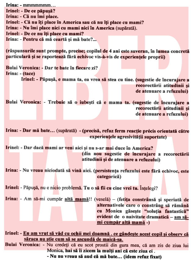 Concluzia specialistului Tudorel Butoi: Irina era bătută de mamă