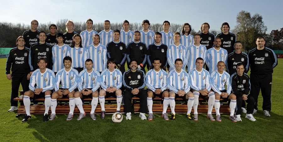 Poza de grup a echipei nationale a Argentinei