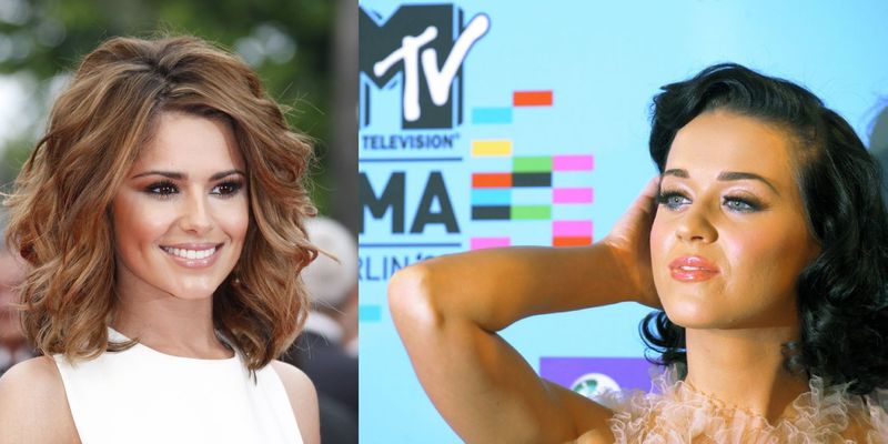 Cheryl Cole (stânga) şi Katy Perry / Foto EPA