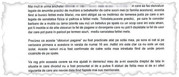 Aceasta e cererea pe care Andrei a depus-o la Protecţia Copilului