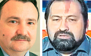 Medicul Laurențiu Luca (stânga) și psihologul Hanibal Dumitrașcu (dreapta)