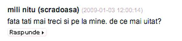 Acesta este mesajul scris de tatăl artistei pe site-ul emisiunii 