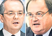 Emil Boc (stânga) și Vasile Blaga