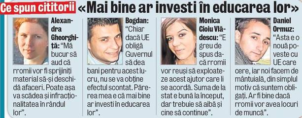 Guvernul îi face pe țigani afaceriști