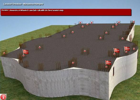 Dai bani pentru construcţia mănăstirii Halmyris, ai numele păstrat pe veci în Altar!