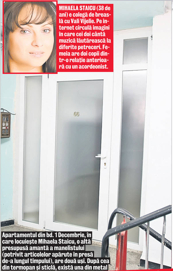 Apartamentele în care locuiesc iubitele manelistului sunt protejate cu câte două uşi