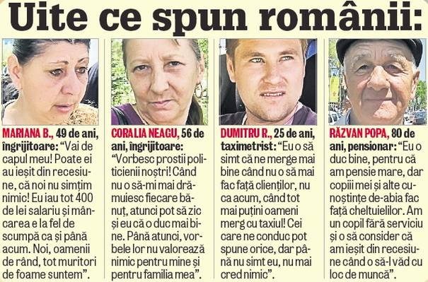 Guvernanţii au anunţat că am ieşit din recesiune. Ce spun românii: "Noi tot săraci rămânem"