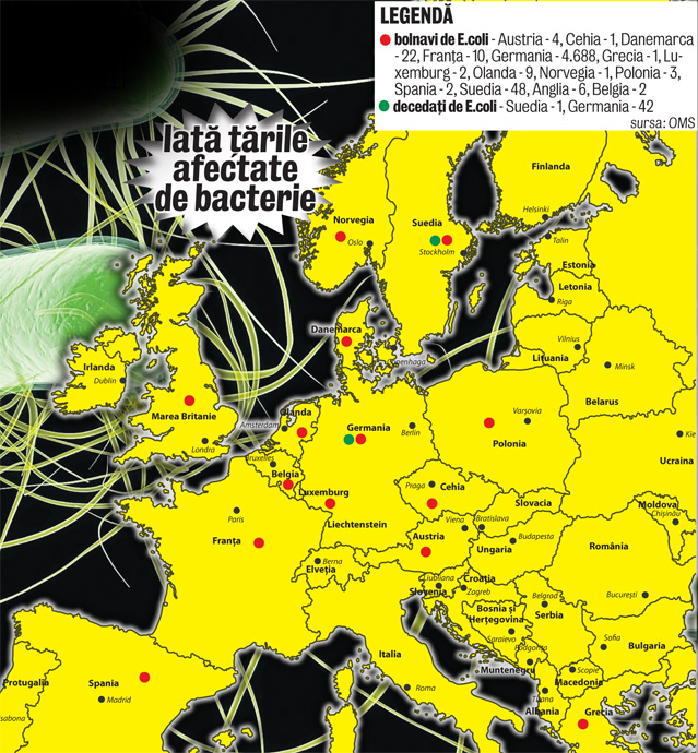 Alertă europeană pentru epidemia de E.coli?