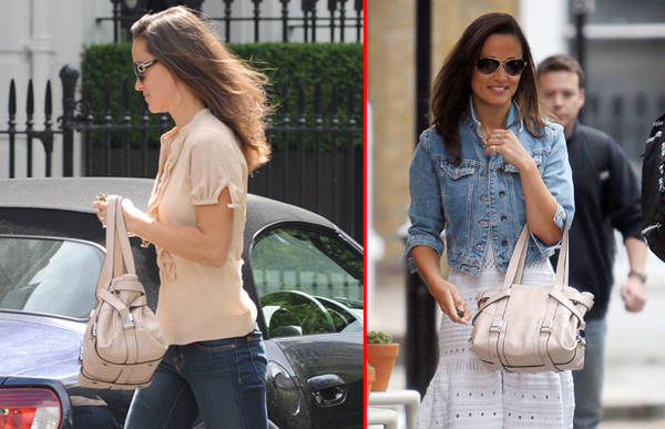 Câtă modestie! Pippa Middleton poartă aceleaşi trei genţi