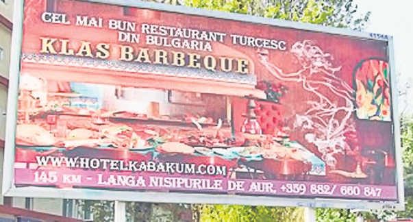Aşa arată panoul publicitar închiriat de bulgari în Constanţa