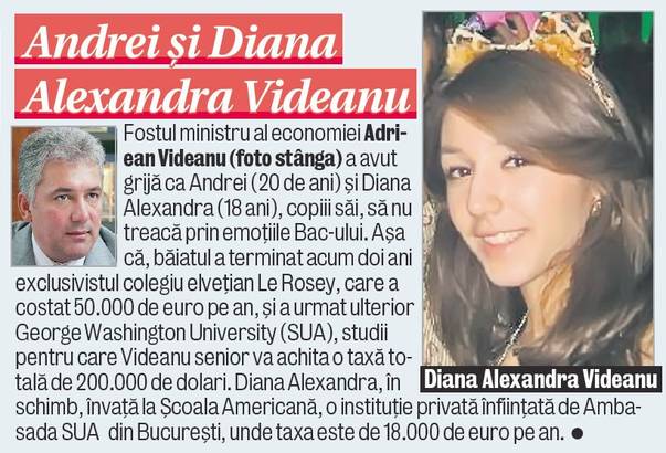 Iată ce au în comun odraslele lui Geoană, Videanu, Isărescu, Vlădescu şi Năstase