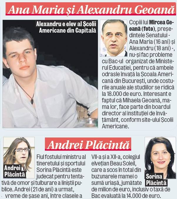 Iată ce au în comun odraslele lui Geoană, Videanu, Isărescu, Vlădescu şi Năstase