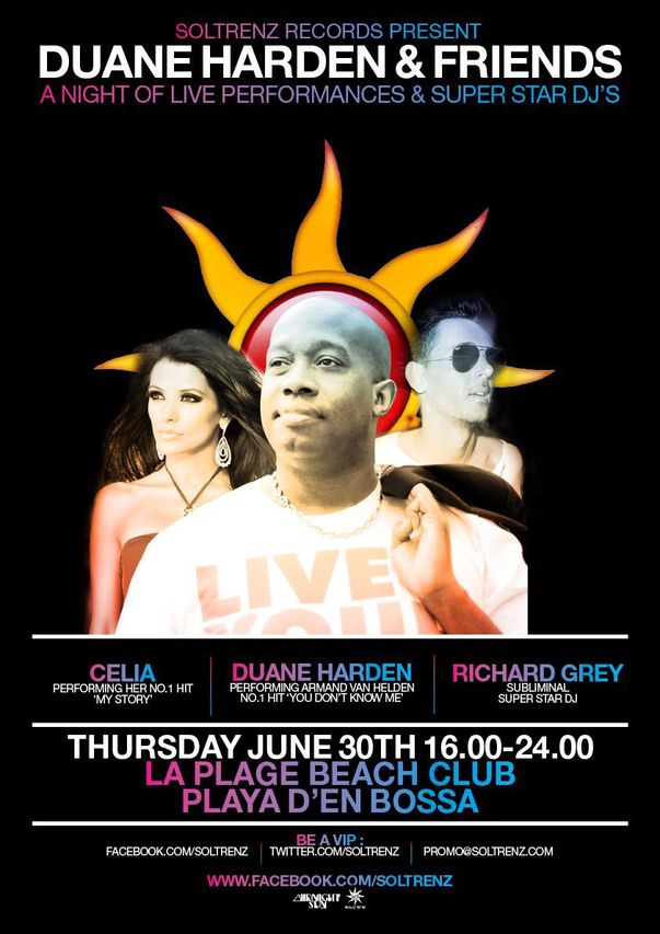 Celia a cântat în deschiderea concertului “Duane Harden & Friends”, în Ibiza