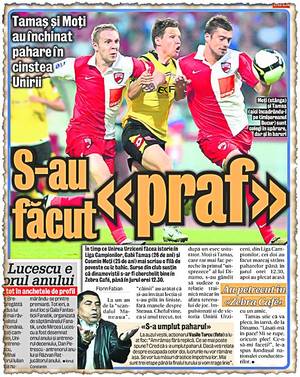 Mutu şi Tamaş, beţie la naţională