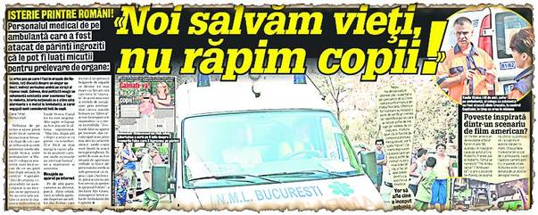 Isteria «ambulanţelor ucigaşe» s-a mutat în Bulgaria