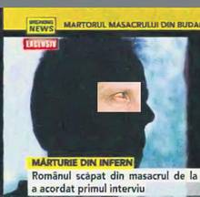 Aceastå imagine este un trucaj realizat din profilul românului care stå în umbrå peste care am aplicat o fotografie cu ochiul acestuia plin de sânge