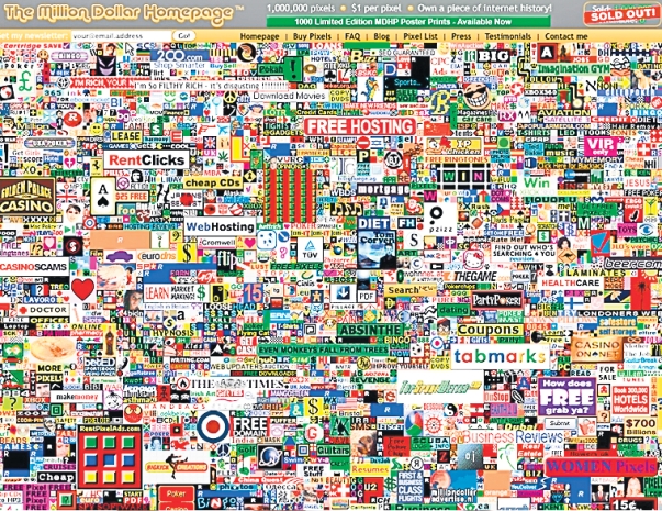 Aşa arată pagina cu reclame care i-aadus milioane de dolari studentului englez