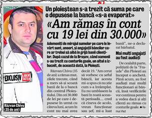 În ediția de ieri, Libertatea v-a prezentat pățania tânărului din Ploiești