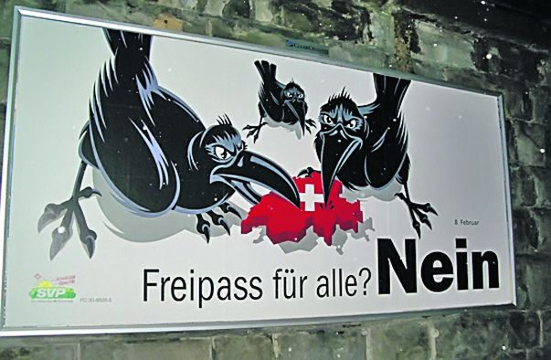 Acesta a fost modul în care românii au fost reprezentați în desen: ciori care smulg din Elveția