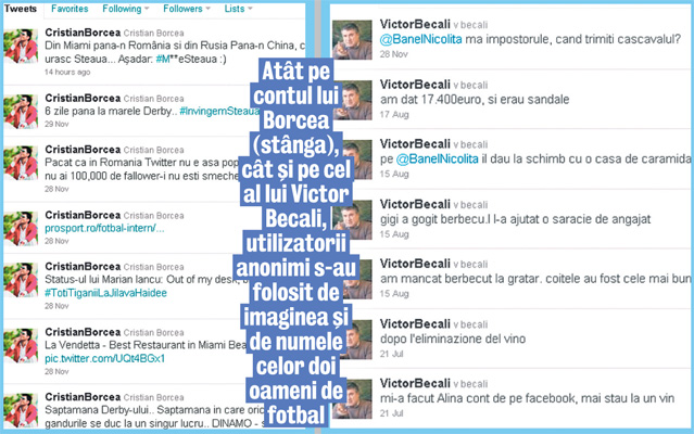 Exclusiv | Cristi Borcea și impresarii Victor și Ioan Becali sunt luaţi la mişto pe Twitter