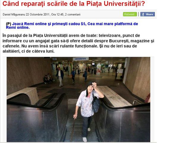 Au început să repare scările de la Universitate