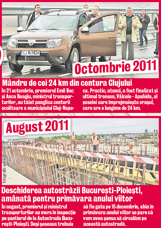 Boc, iar te lauzi cu un petic de autostradă?