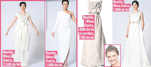 Designerii le propun mireselor să aleagă bej, auriu, gri, roz sau piersică