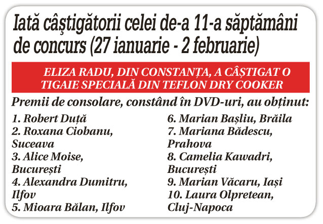 Supercolecţia 200 de reţete de la cititori | Astăzi, rețetele 149-160