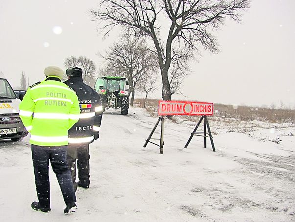 DN 24D din Galaţi era ieri închis circulaţiei maşinilor