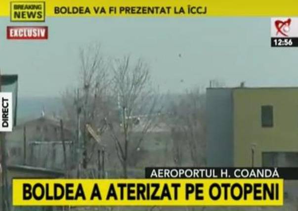 Aeronava care l-a adus in tara pe Boldea a aterizat la Otopeni la ora 14