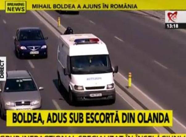 Boldea, luat cu duba de la Aeroport şi dus la audier sub escortă