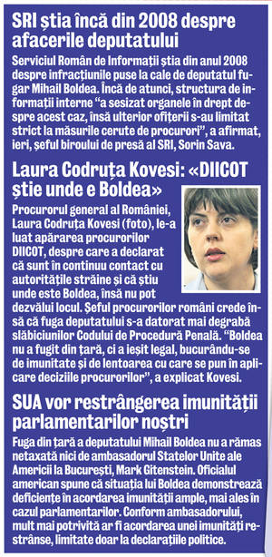 Acuzat că ar fi obţinut foloase necuvenite din vânzări ilegale de terenuri şi case, deputatul Mihail Boldea a fugit din ţară cu maşina
