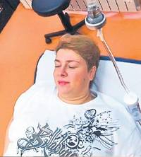 Teo, pe patul de spital
