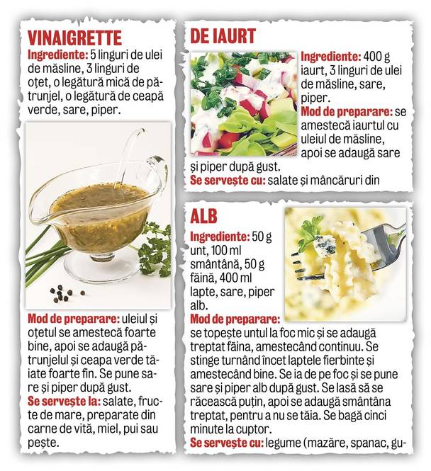 Iată cum prepari cele mai cunoscute sosuri