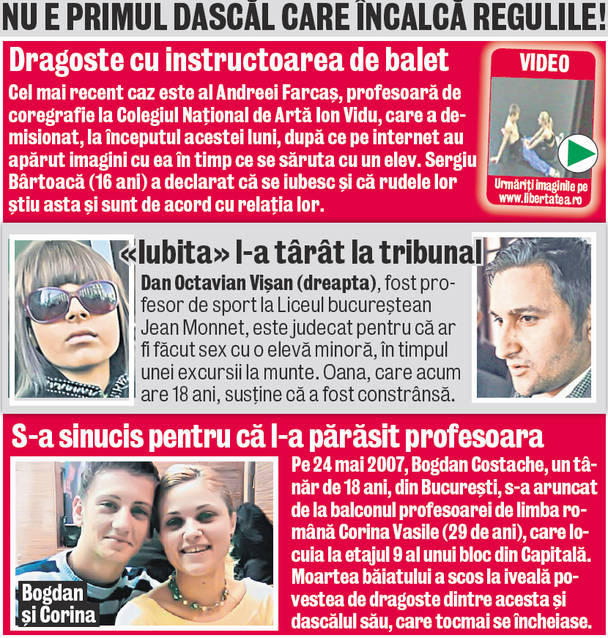 Ce se mai sărută cu elevul ei!