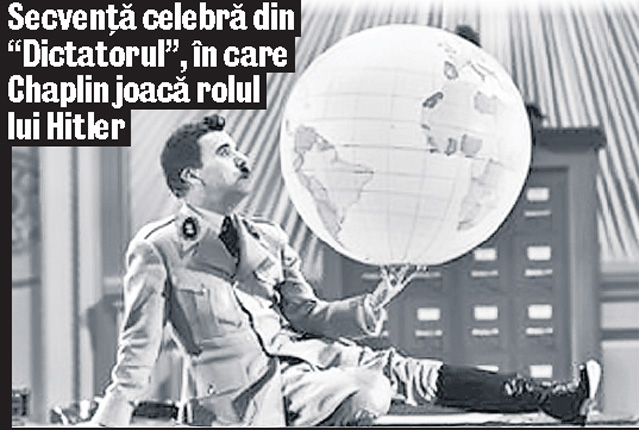 Charlie Chaplin a furat scenariul capodoperei «Dictatorul» de la un român!