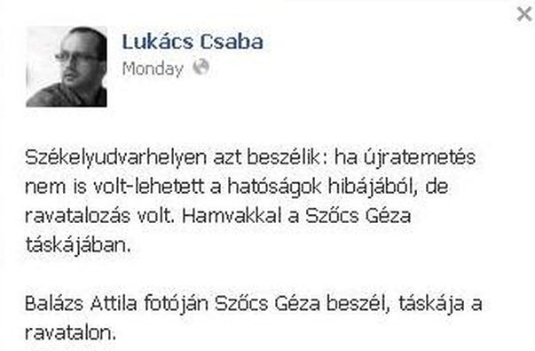 Cenuşa fascistului Nyiro Jozsef a ajuns la Odorheiu Secuiesc? 