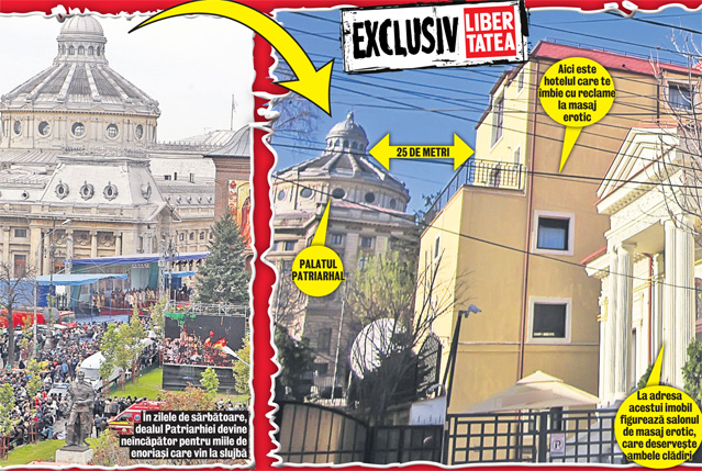 Un salon de masaj erotic funcționează gard în gard cu Patriarhia | EXCLUSIV