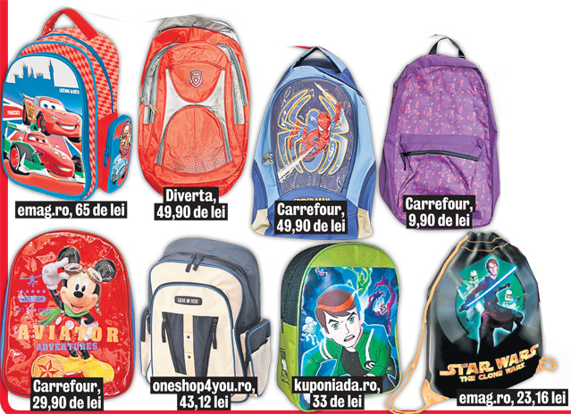 Rechizitele pentru micii școlari nu trebuie să-ți destabilizeze neapărat bugetul. Ia-le ghiozdane «șmechere» cu bani puțini