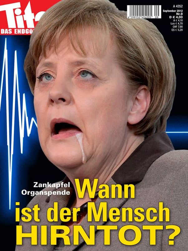 IMAGINEA CARE A ŞOCAT ÎNTREGUL MAPAMOND. Angela Merkel, cu OCHII CRUCIŞ şi cu SALIVA curgându-i din gură