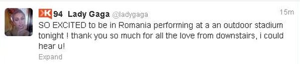 ASTA-I TARE! LADY GAGA nu ştie UNDE VA CÂNTA ÎN SEARA ASTA? "Mă bucur că voi cânta în România, pe un stadion"