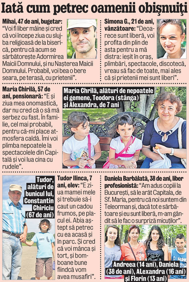 Uite ce poţi să faci în ziua de Sf. Maria
