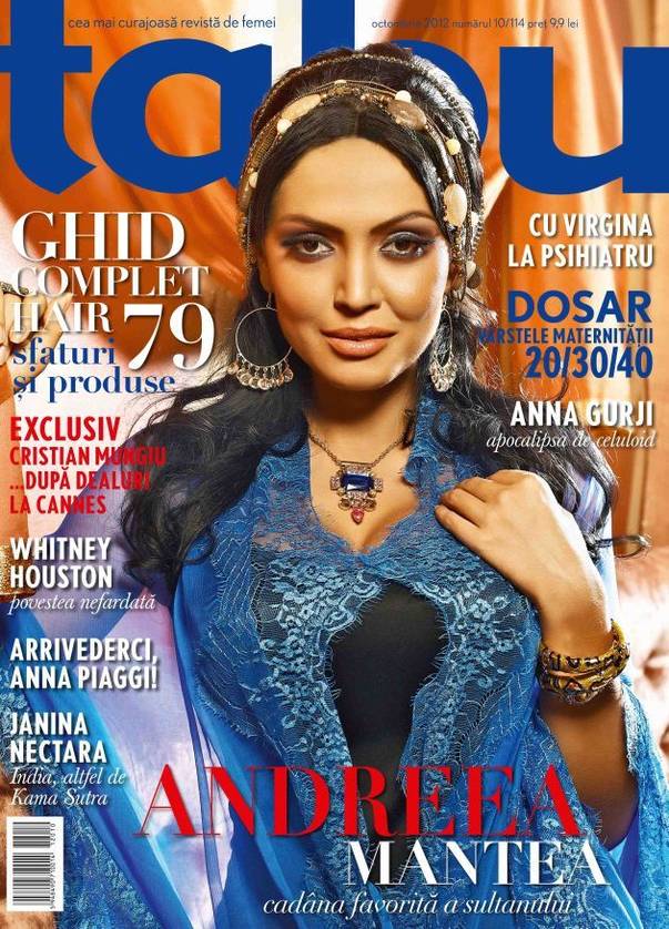Andreea Mantea, pe coperta din octombrie a revistei Tabu