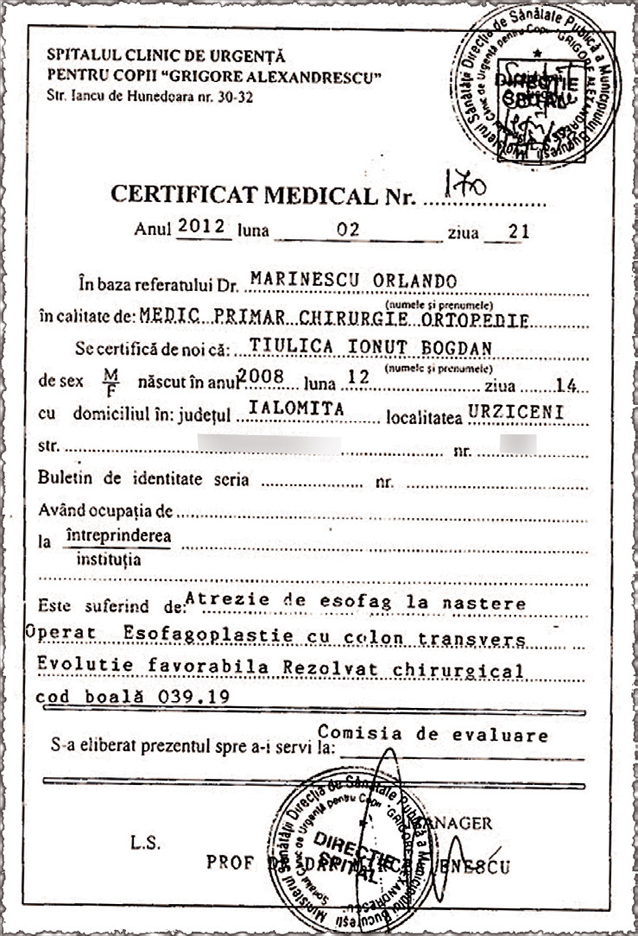 La doar 3 ani a trecut prin şase operaţii