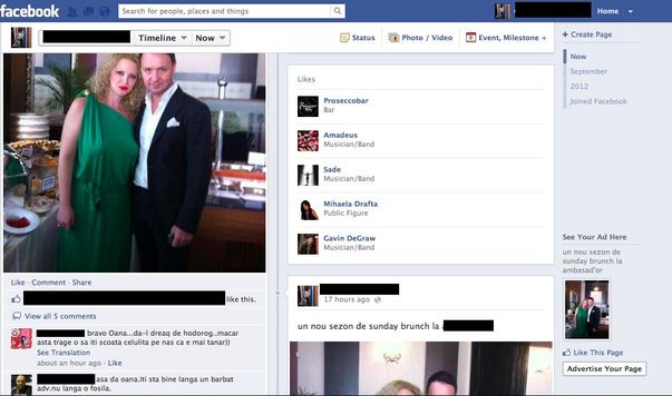 Iată ce îi scriu fanii Oanei Lis, pe Facebook: "Îţi stă bine lângă un bărbat adevărat, nu lângă o fosilă"