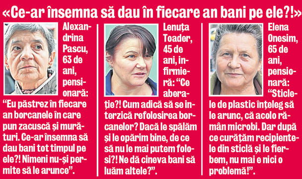 Gospodinele nu se tem de directivele UE care interzic refolosirea borcanelor pentru gemuri şi murături: «Nu le aruncăm! Le sterilizăm!»