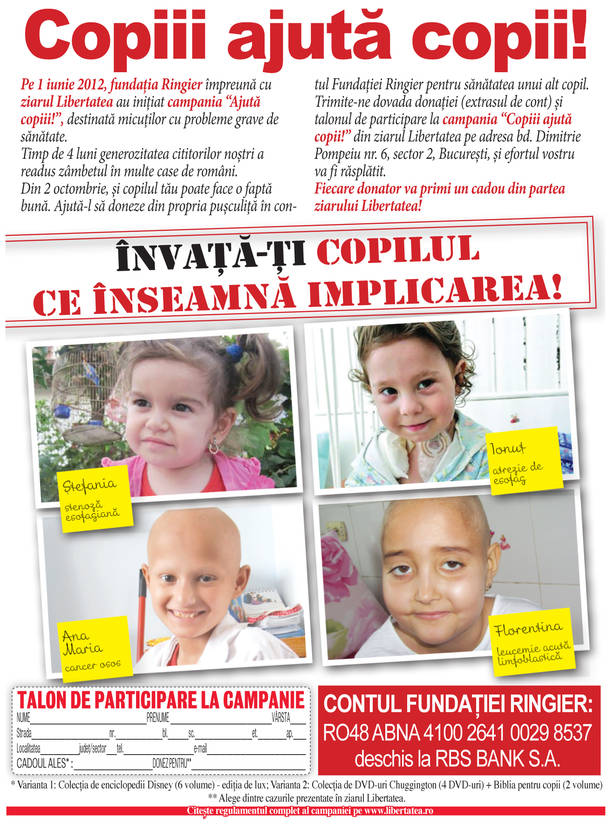 Prodănel a sărit în ajutorul micuţilor bolnavi