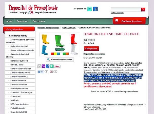 E criză de cizme de cauciuc. Candidaţii la Parlament au luat «gumari» drept cadouri electorale ca să aducă oamenii la vot