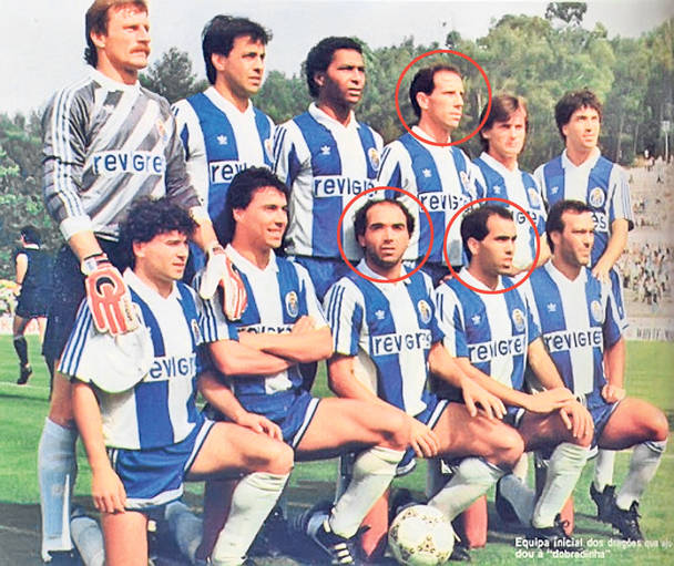 Magalhães (medalion sus), Pacheco și Bandeirinha (jos) erau deja chelioși la 25 de ani. Celso și Andre aveau început de chelie în 1987 Magalhães (medalion sus), Pacheco și Bandeirinha (jos) erau deja chelioși la 25 de ani. Celso și Andre aveau început de chelie în 1987