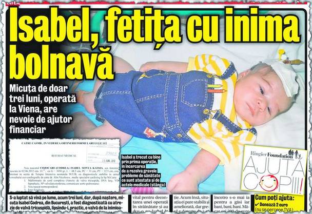 «Ajută copiii!» împlineşte 7 luni! Campania noastră a mediatizat 43 de cazuri de copii bolnavi